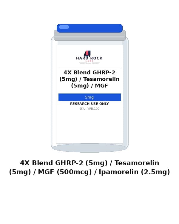 4X Blend GHRP-2 (5mg) / Tesamorelin (5mg) / MGF (500mcg) / Ipamorelin (2.5mg)
